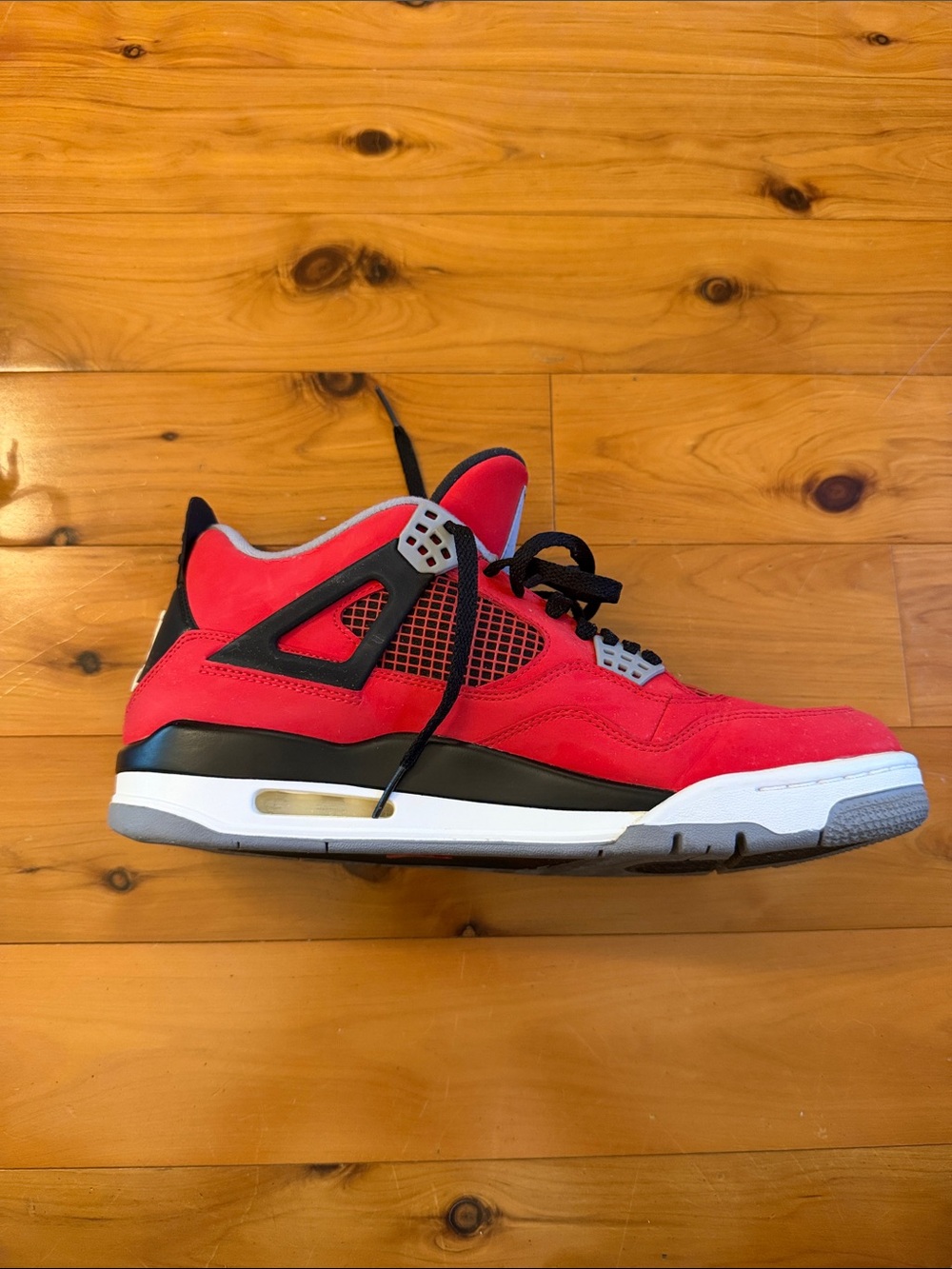 Jordan Red and Black Retro Basketball Sneakers - Picture 4 of 6